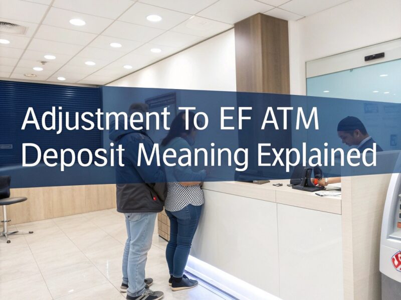 adjustment to EF ATM deposit Wells Fargo meaning