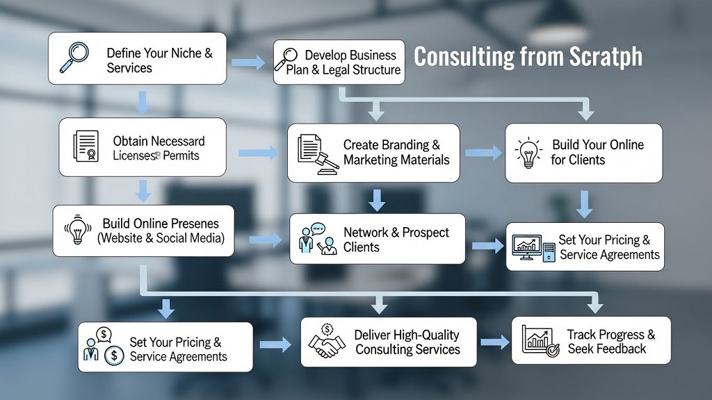 Startup consulting firm planning session