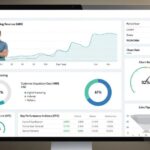Business analytics dashboard displaying multiple strategic performance metrics including customer lifetime value and return on capital
