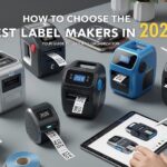 Modern Bluetooth thermal label maker printing barcode label