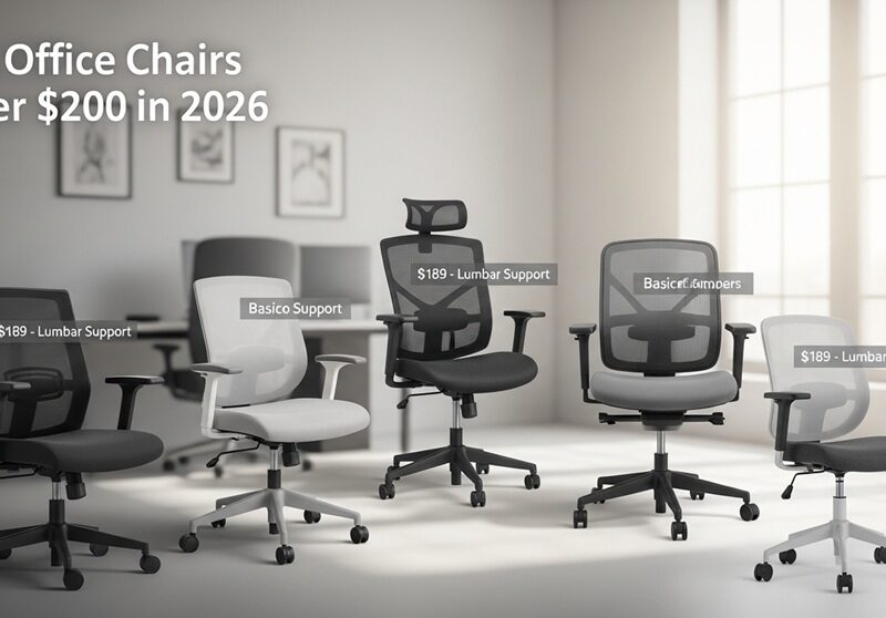 Affordable ergonomic office chair under $200 for home office workspace