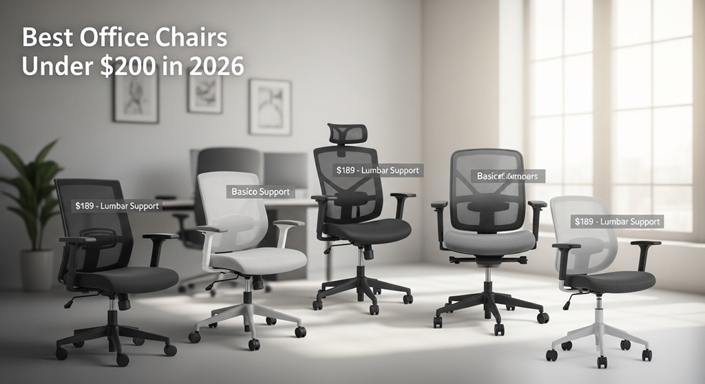 Affordable ergonomic office chair under $200 for home office workspace