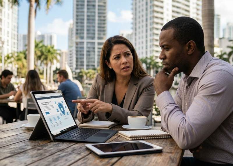 Miami small business owners networking online safely
