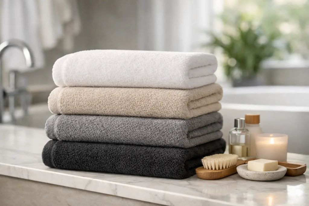 Affordable bathroom essentials arranged for a relaxing home spa